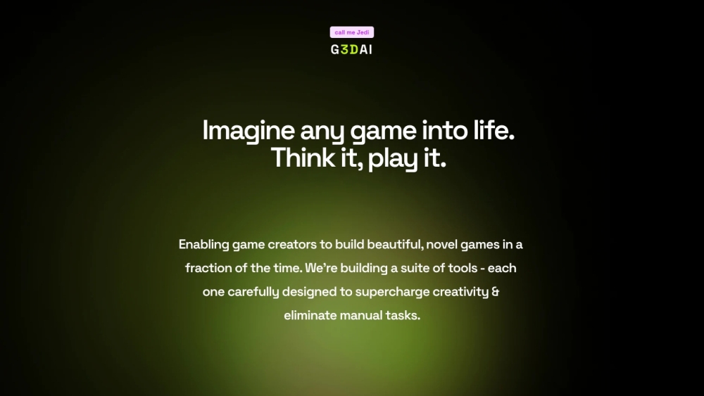 G3D.AI: Game Creation Platform, Level Design, Asset Generation : AI for Quick & Easy Game Development