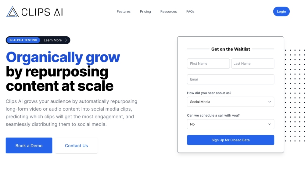 Clips AI: Auto Snippets for Social Media, Podcasts, Webinars