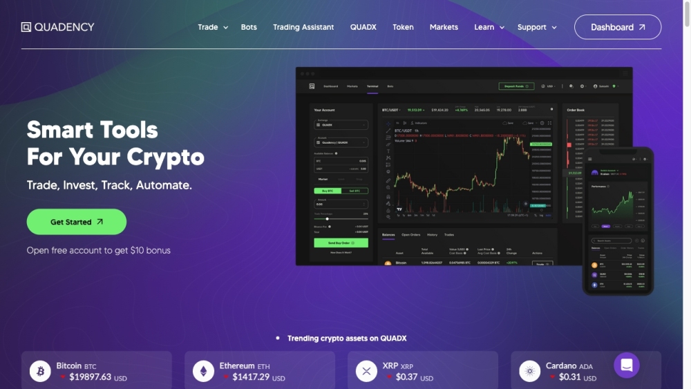 Quadency: Buy, Sell, Trade Crypto with DeFi & CeFi Tools