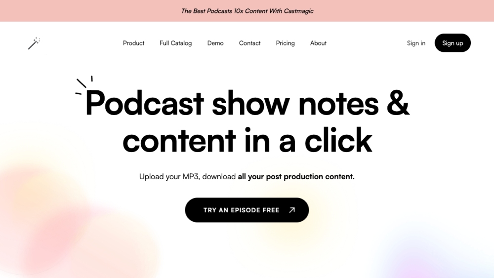 Castmagic: AI-Powered Audio to Content Conversion Platform