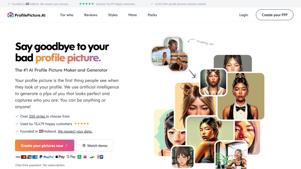 PFP.AI : AI Profile Picture Generator & Personalized Maker