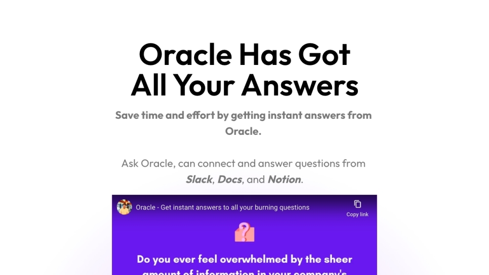 Oracle: AI-Powered Knowledgebase Tool - Instant Answers, Streamline Workflow