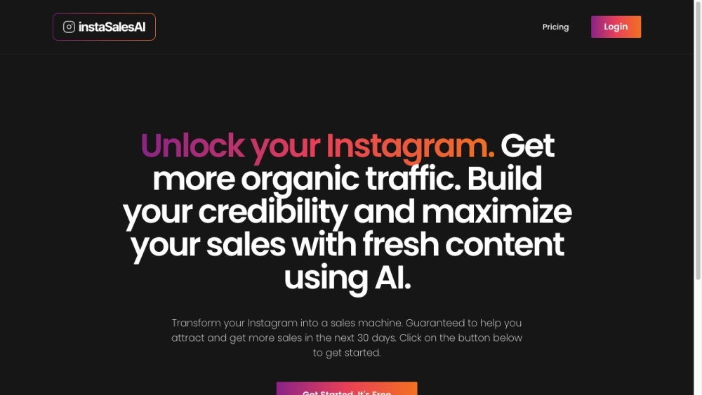 InstaSalesAI: Create Engaging Content for Busy Users