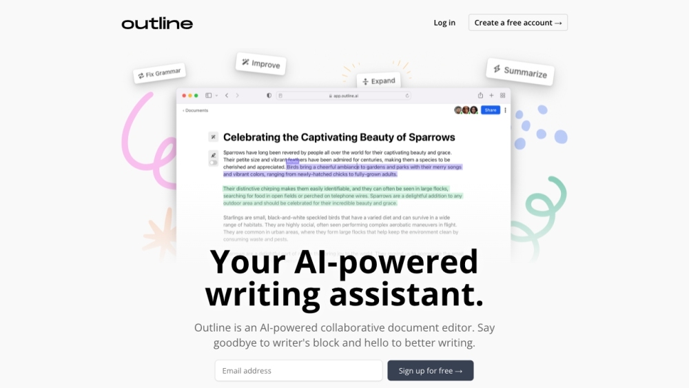 Outline: AI-Powered Editor for Efficient, Collaborative Writing Tasks