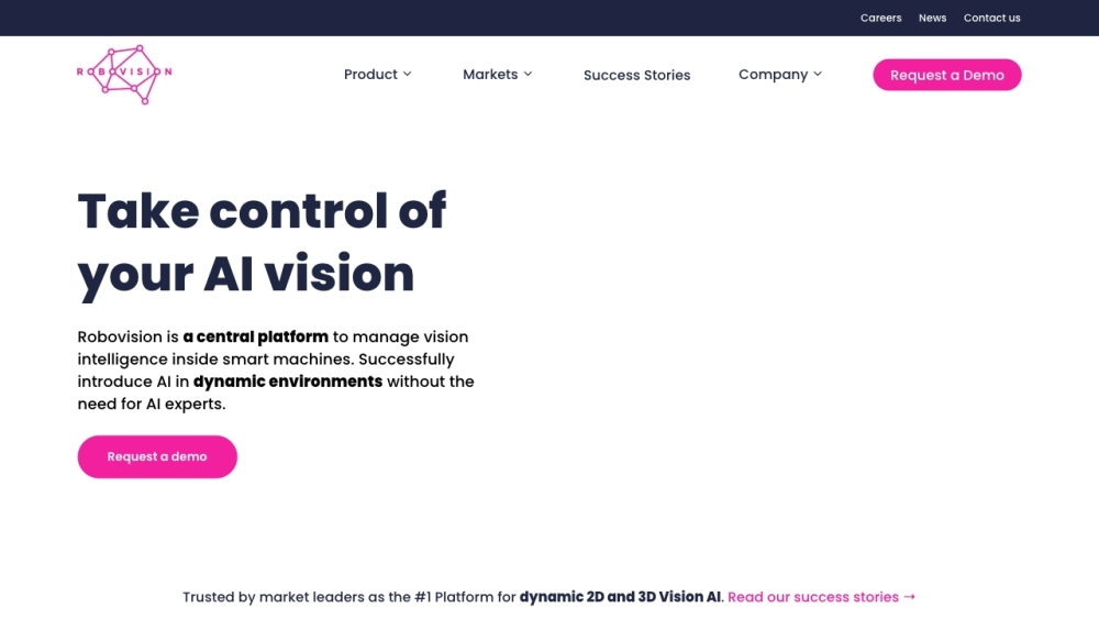 Robovision: AI for Smart Machines, No Expertise Needed - Easy Integration