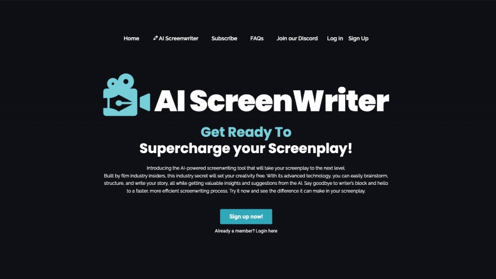 AI Screenwriting Tool: Brainstorm, Structure, Writer's Block Aid