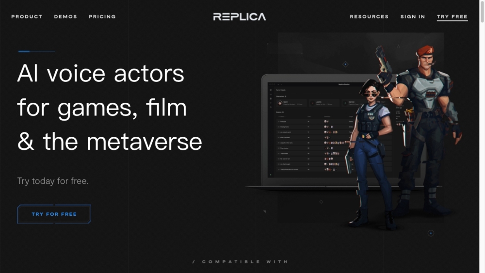 Replica Studios: AI Voice Actors for Games, Films, Animation