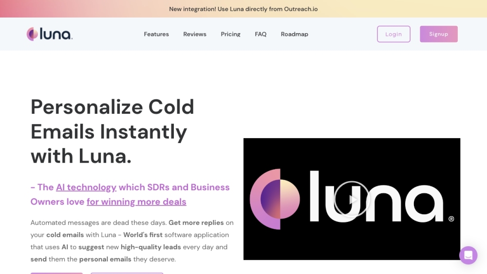 Luna: AI Lead Generation & Personalized Email Marketing Software