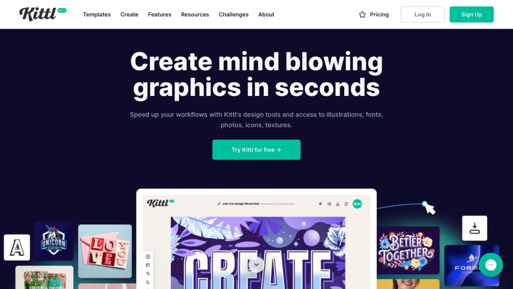 Kittl: AI Design Tools, Text Transform, Mockup Generator, Background Remover