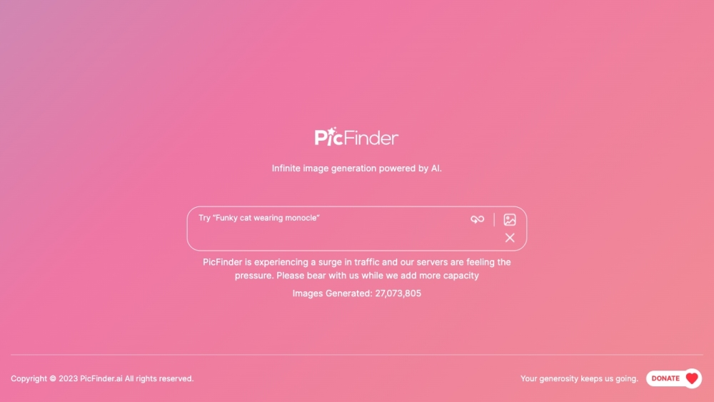 PicFinder.AI: AI Image Generation to Bring Your Creative Vision to Life