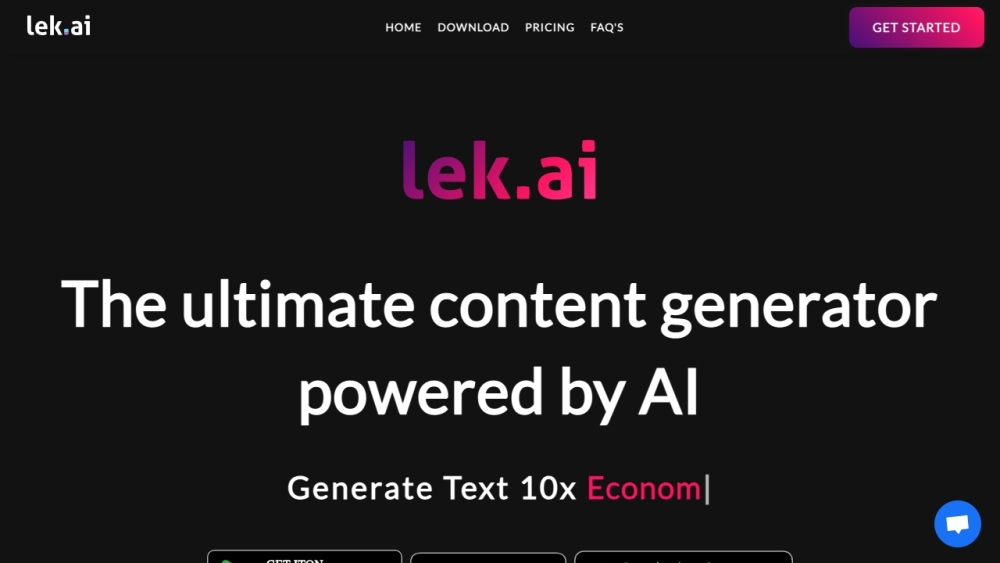 Lek.ai: AI Toolkit for 25+ Versatile Content Generation Features