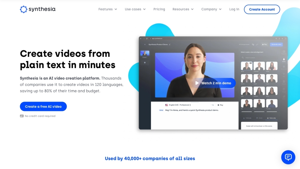 Synthesia: AI Video Generator & Creator, 120+ Language Support