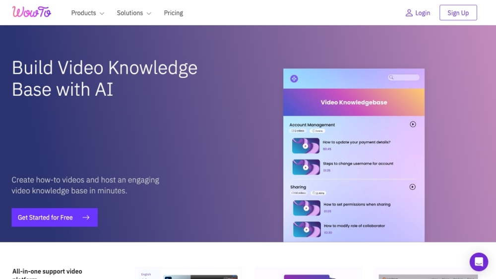 WowTo : Create How-To Videos & Host Engaging Knowledge Base Rapidly