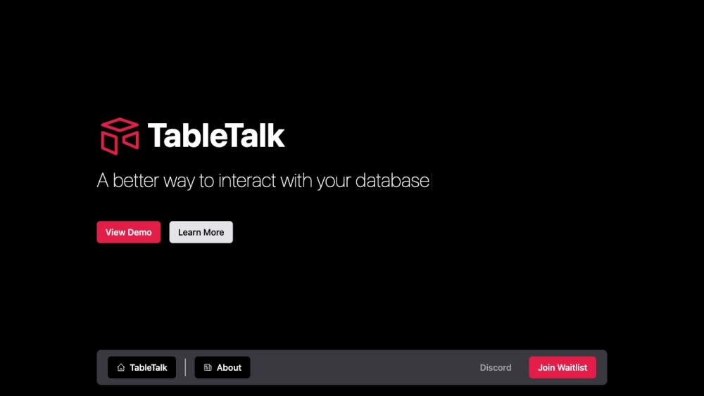 TableTalk: AI Tool for Natural Language Database Communication - Query Easily