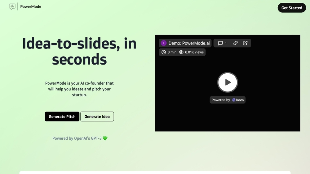 PowerMode: Early Access AI-Generated Pitch Decks for Startups