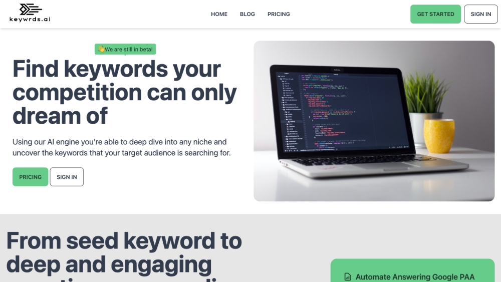 Keywrds.ai: AI Keyword Research to Outrank Competitors, Find Top Keywords