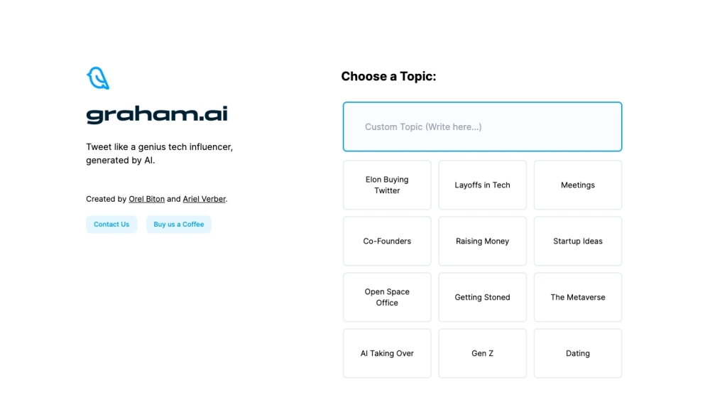 Graham.AI: AI Tech Tweet Generator Mimics Top Tech Influencers