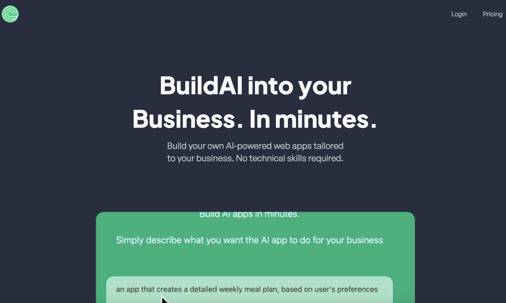 BuildAI: Create AI-Powered Web Apps Easily, No Coding Required