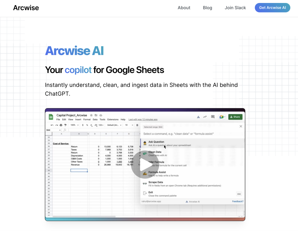 Arcwise: Efficient Data & Team Collaboration for Spreadsheet Analysis