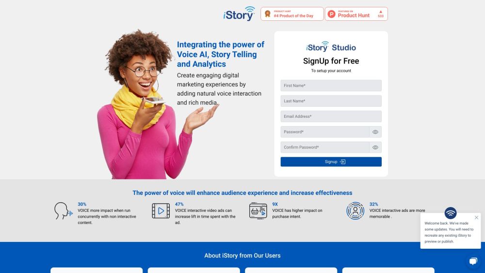 iStory: Interactive AI, Voice & Media Storytelling for Marketers