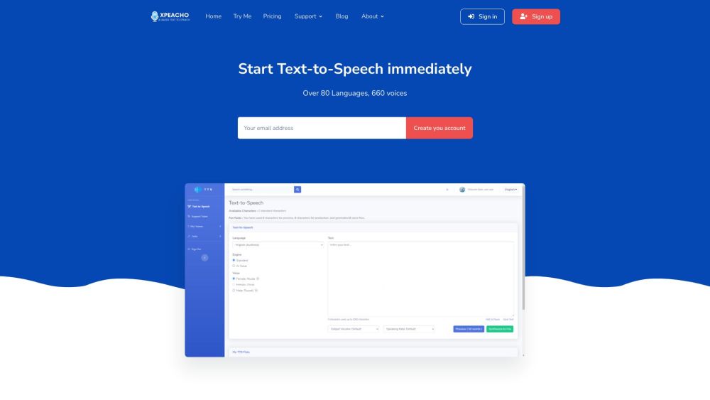 Xpeacho Best AI-Based Text To Speech: Human-Like, User-Friendly TTS