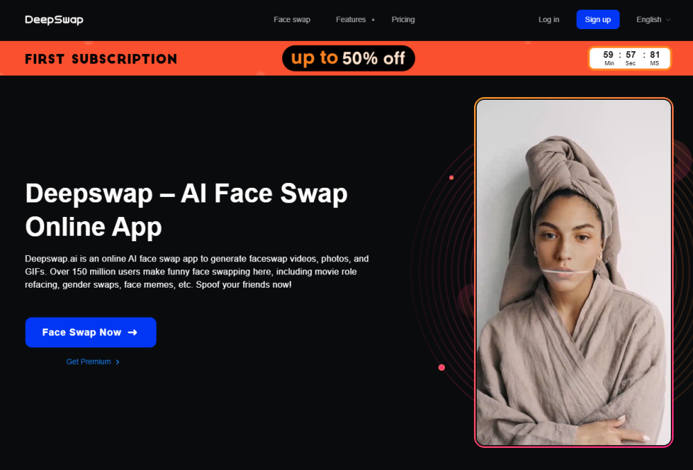 Deepswap: AI Face Swap App for Realistic Deepfakes & GIFs