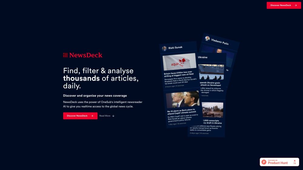 NewsDeck: Latest News, 500K+ Topics, Source Filtering & Analysis Platform