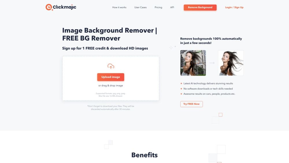 Clickmajic: Swift and Automatic Image Background Removal