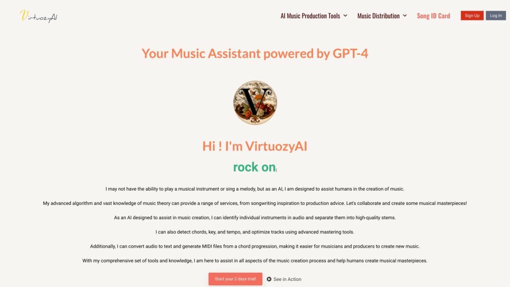 Virtuozy Pro: AI Music Assistant for Professional-Quality Creation Tools