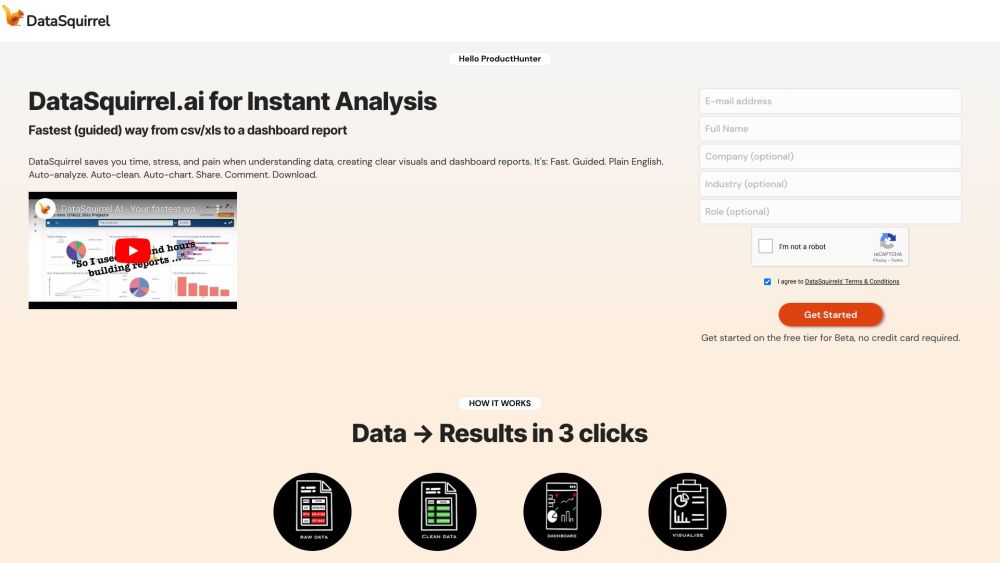 DataSquirrel.ai : Effortless Data Analysis & English Interface