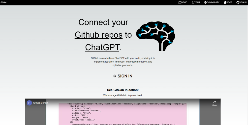 GitGab: ChatGPT for Code - Features, Bug Fixes, Docs & Optimization