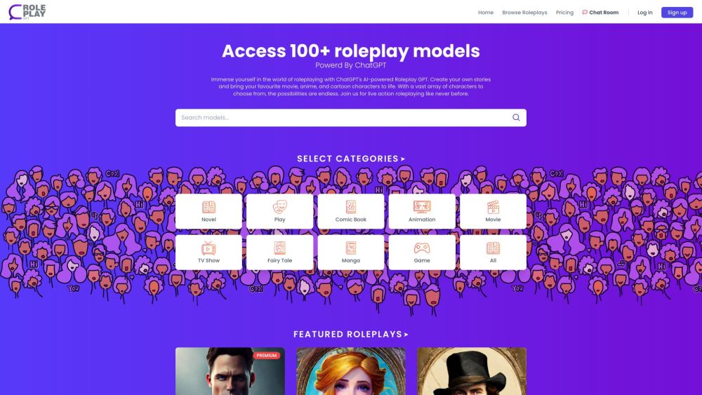 RoleplayGPT: AI Roleplay with 100+ Models from Movies, Anime & More RoleplayGPT: AI Roleplay with 100+ Models from Movies, Anime & More