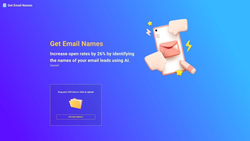 Get Email Names: Extract Emails from Websites, Social Media, Contacts