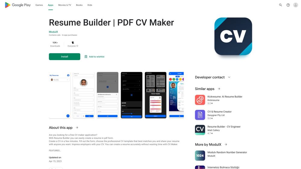 CV Maker: Create Free Professional CVs in Minutes with Ease