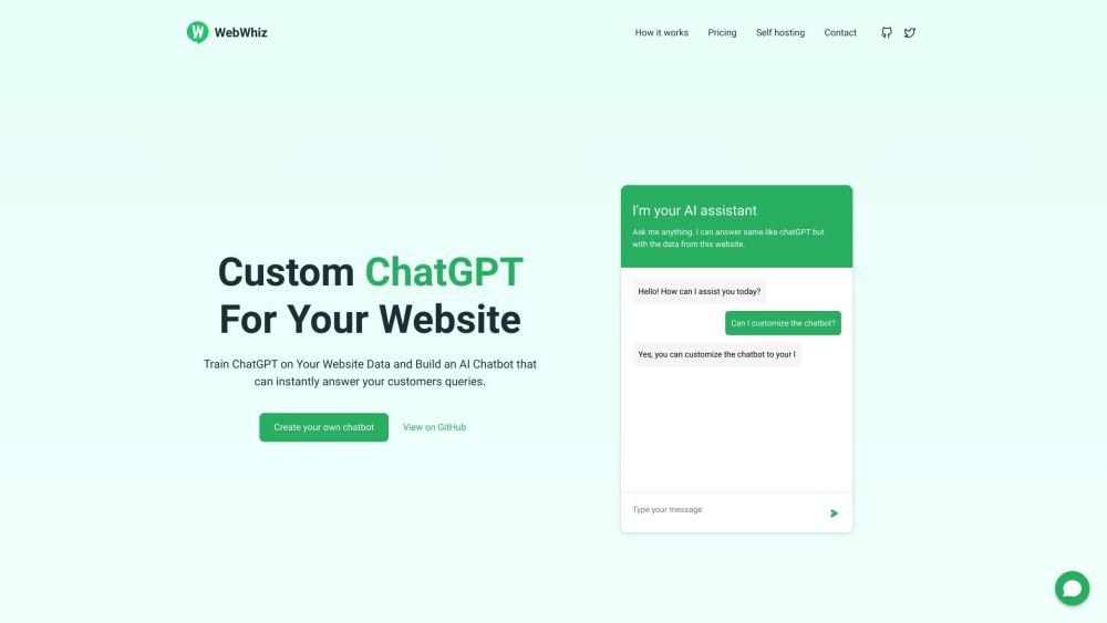 WebWhiz: Train ChatGPT, Build Chatbots, No Coding Needed