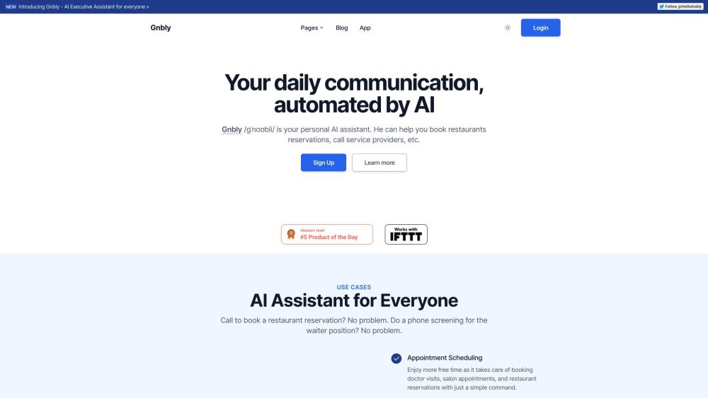 Gnbly: AI Assistant for Automating Daily Communication Tasks Effortlessly