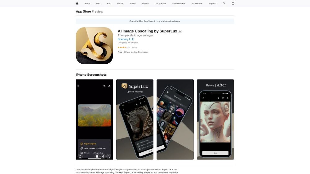 SuperLux: AI Image Upscaling Service - Enhance Low-Res to HD Quality