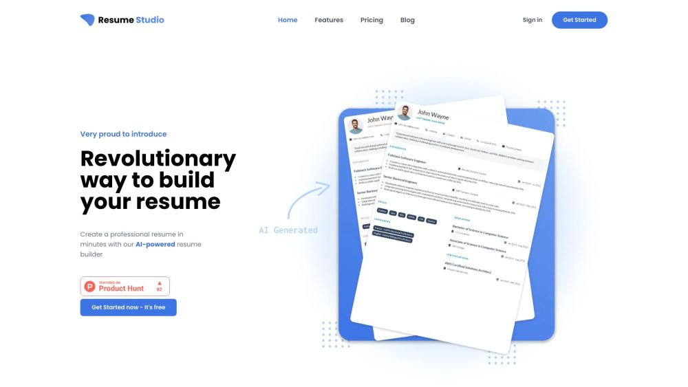 Resume Studio: AI-Powered Builder for Effortless Professional Resumes