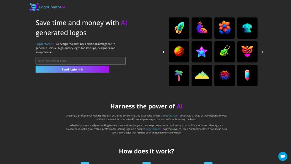 LogoCreatorAI: AI-Generated Logos for Startups, Designers, Solopreneurs