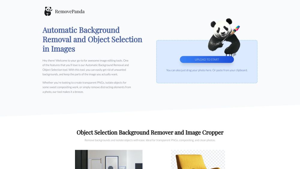 RemovePanda: Automatic Background Removal & Object Selection Tools