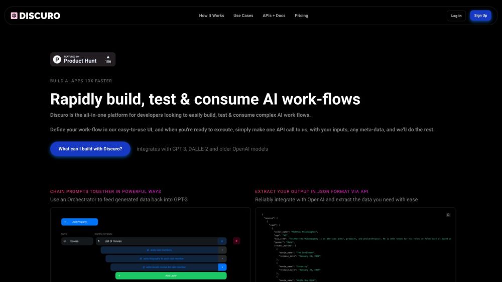 Discuro: Build, Test & Consume AI Workflows with OpenAI Effortlessly