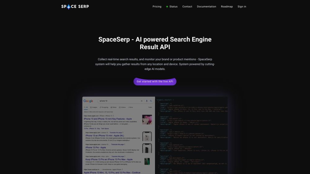 SpaceSerp: Real-Time Search Results & Brand Monitoring with AI