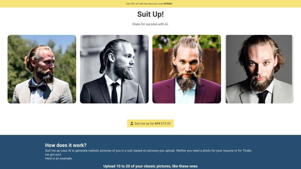 Suit Me Up: AI-Powered Ultra-Realistic Suit Picture Generator Platform