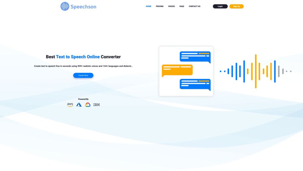 Speechson: 900+ Voices, 144+ Languages - Online Text to Sound TTS Tool