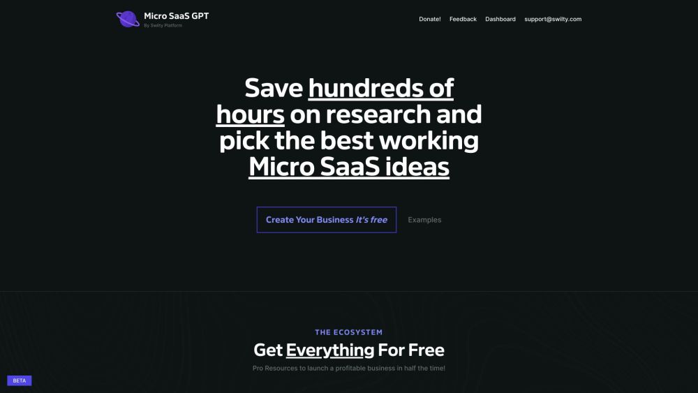 Micro SaaS GPT: Create Personalized, Professional SaaS Businesses Easily