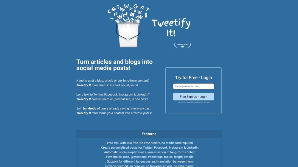 Tweetify It: Transform Long Content into Engaging Social Media Posts