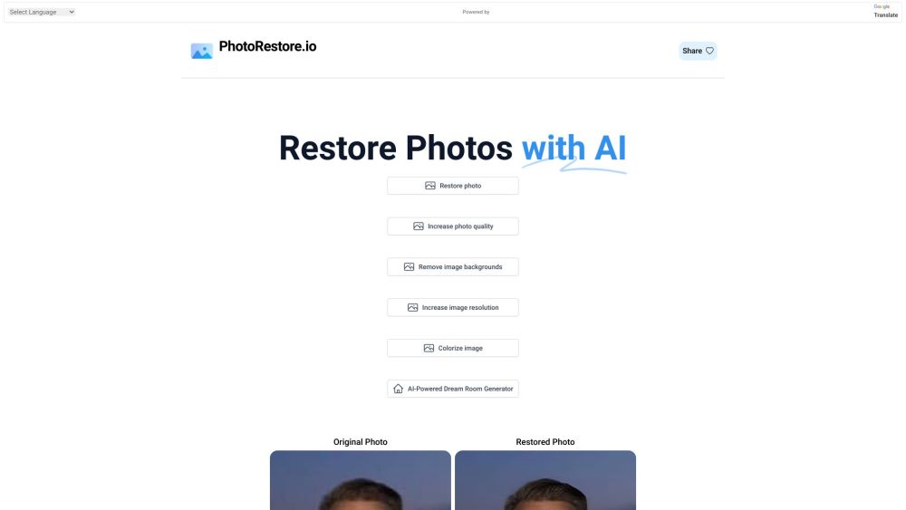 PhotoRestore.io: Free AI-Powered Old & Blurry Photo Restoration