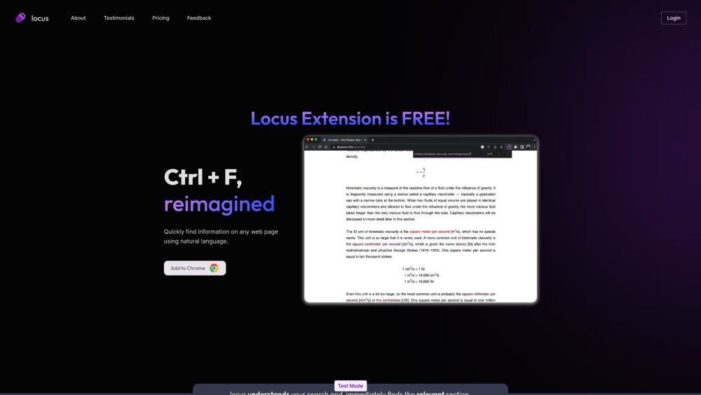 Locus - Smart CTRL F: Fast, Natural Language Webpage Search Tool