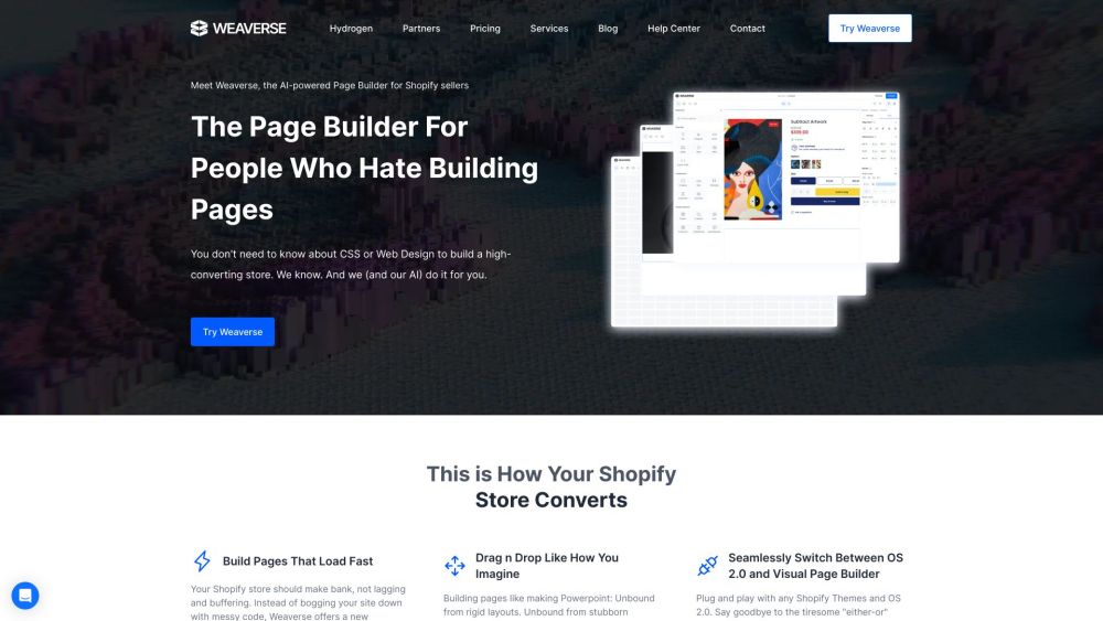 Weaverse: AI Page Builder & Headless CMS for Shopify eCommerce