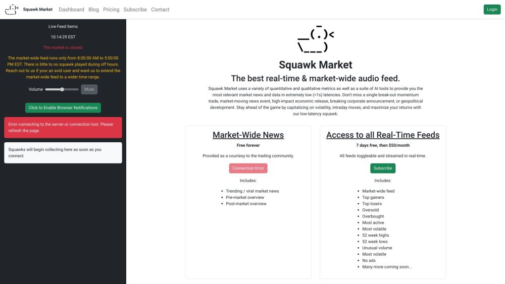 Squawk Market: Real-Time Market Audio, News & Analysis for Traders